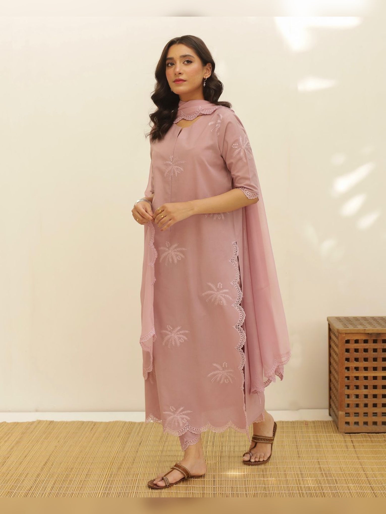 3pc Stitched | T. Pink | Lawn