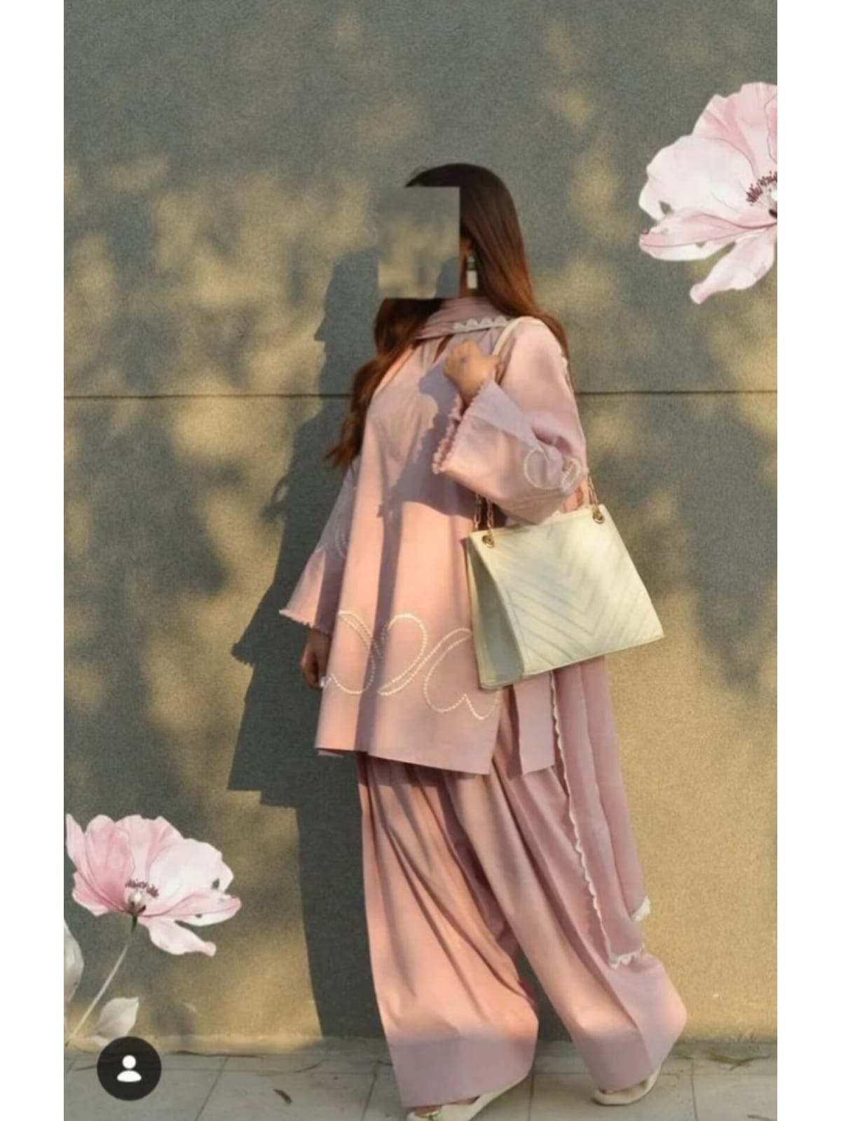 3pc Stitched |White Heart Aura | lawn cotton