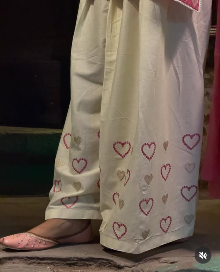 3pc Stitched Pink Tunic | Lawn cotton