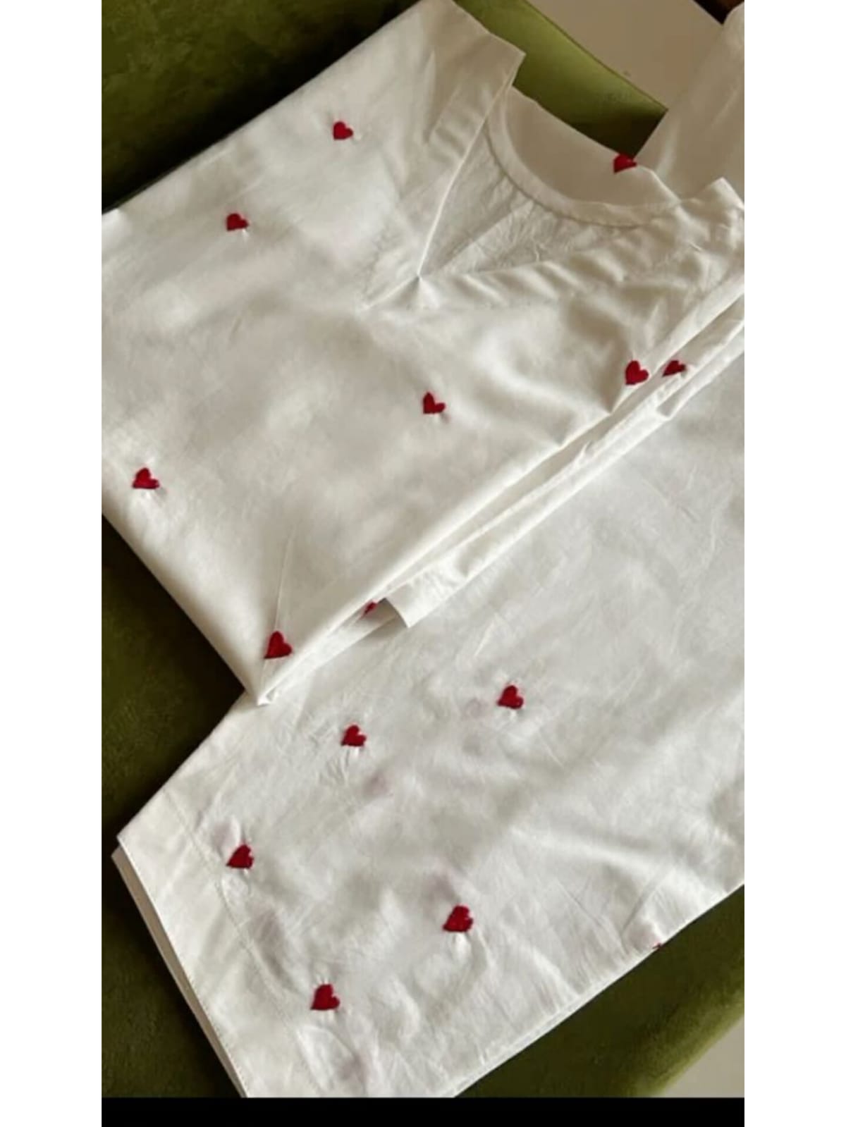 2pc Stitched | White Soft cotton