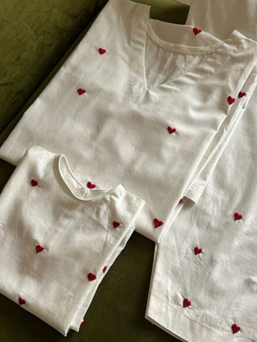 2PC STITCHED | WHITE SOFT COTTON